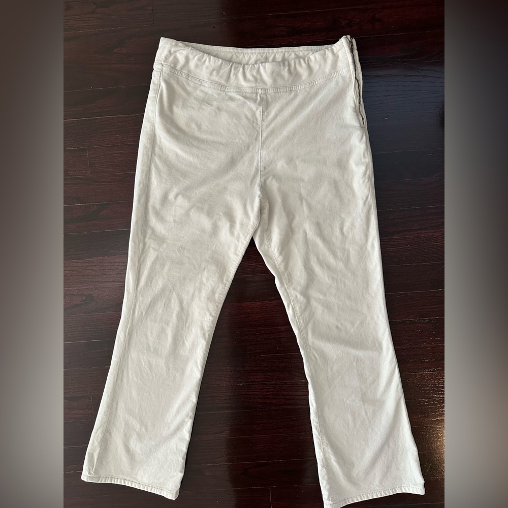 Free People Cream Flare Jeans